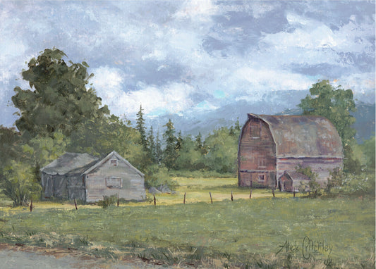 Old Red Reproduction Print