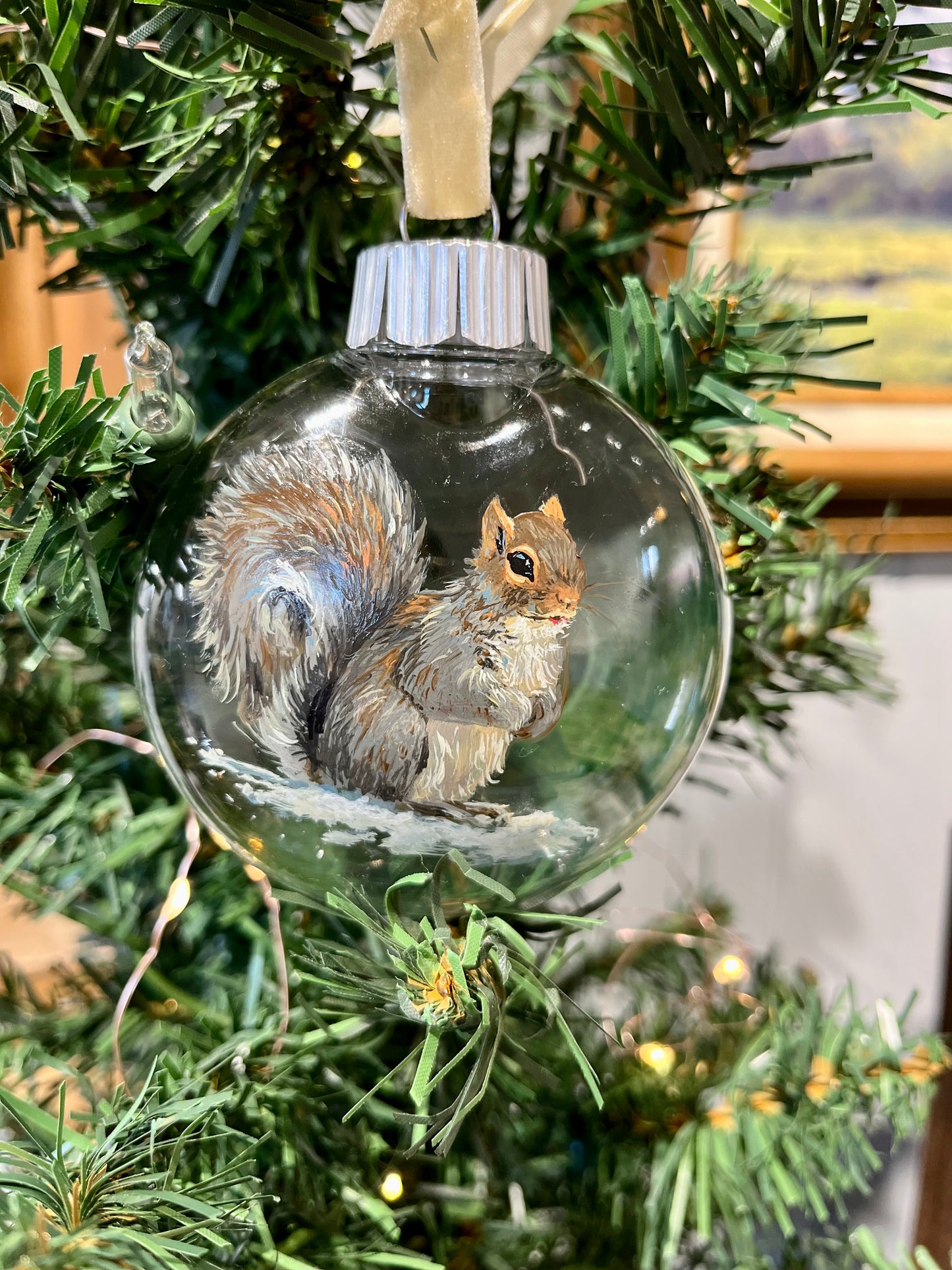 Grey Squirrel Ornament