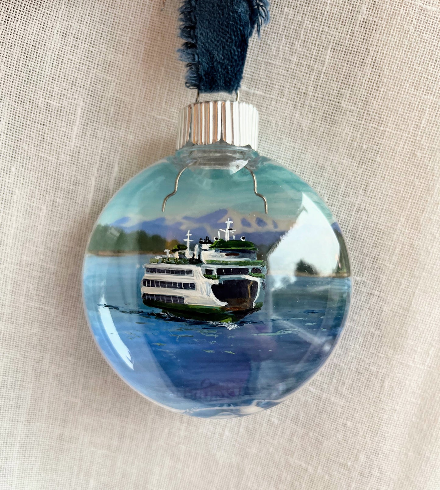 Ferry and Mt. Baker Ornament