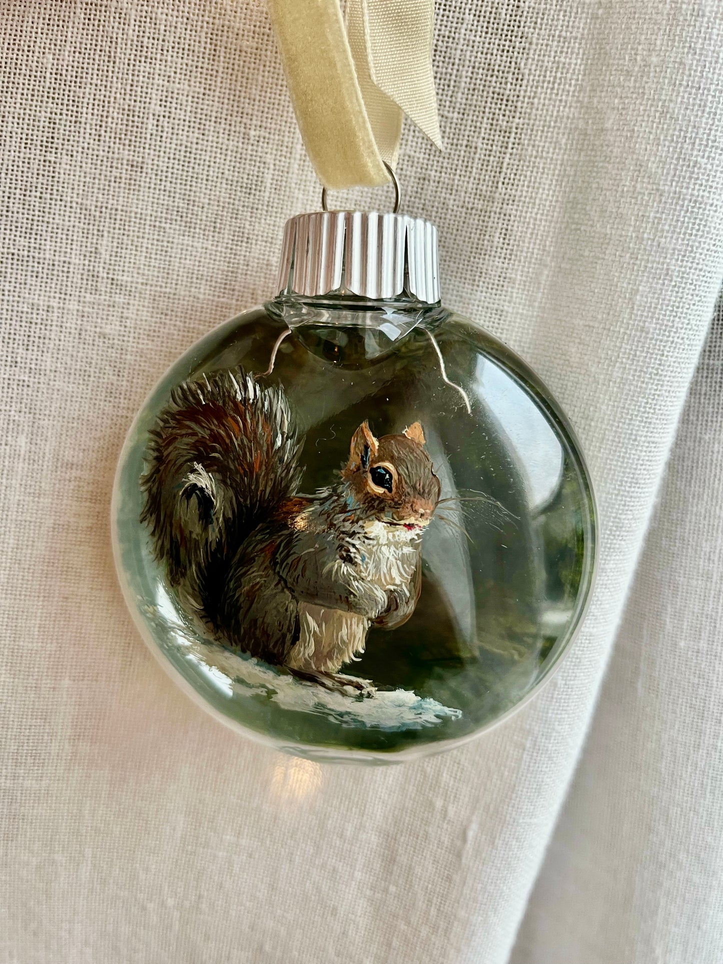 Grey Squirrel Ornament