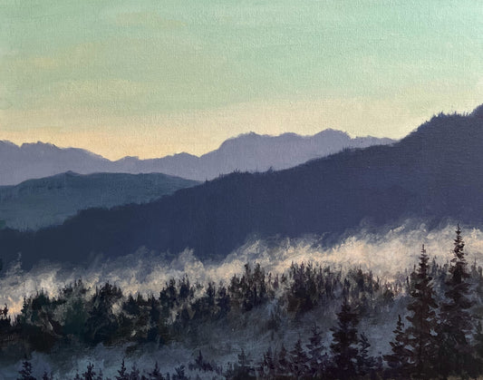 Mountains and Mist - Guided Paint Class 8/23